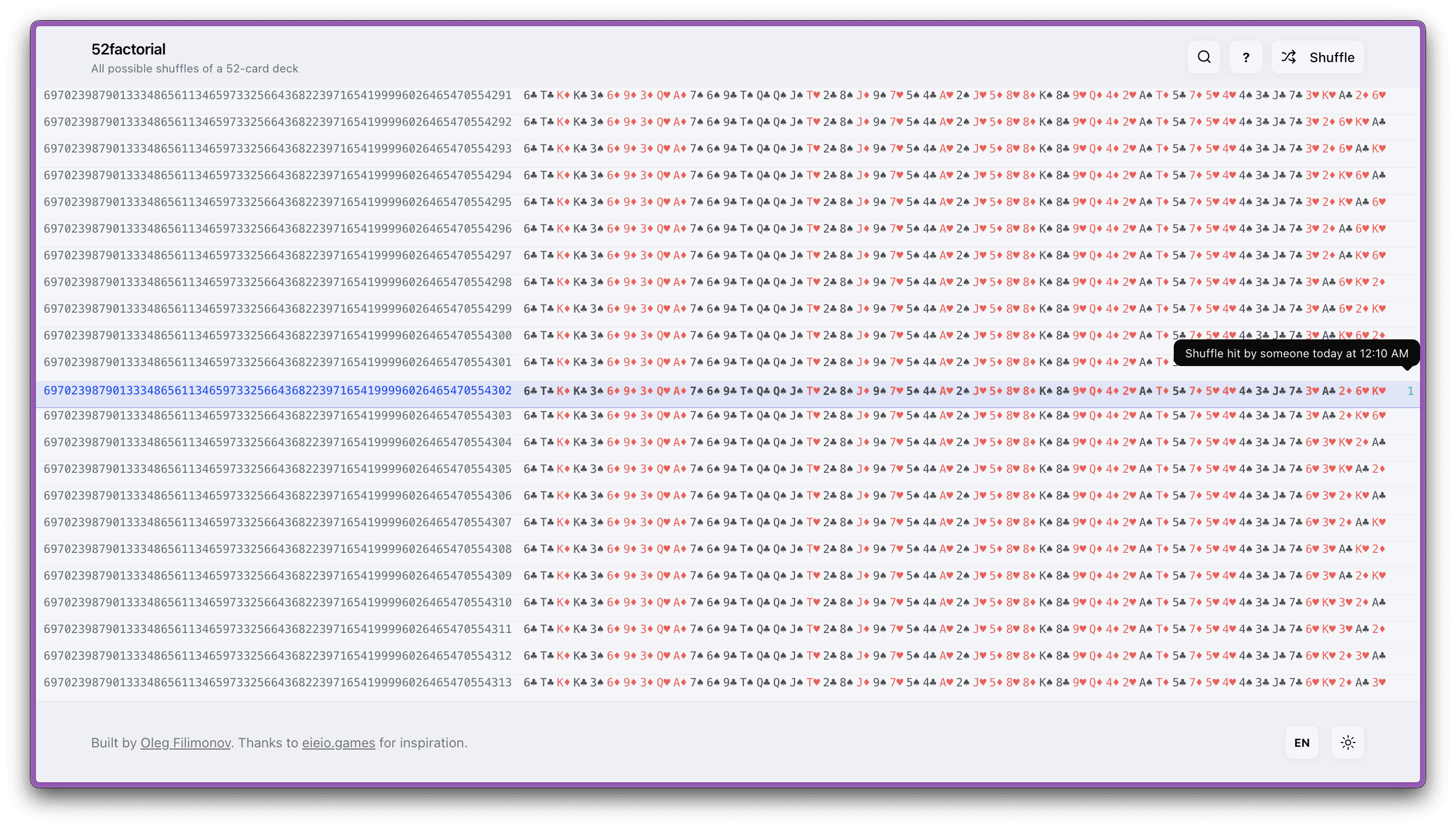 52factorial Screenshot 2