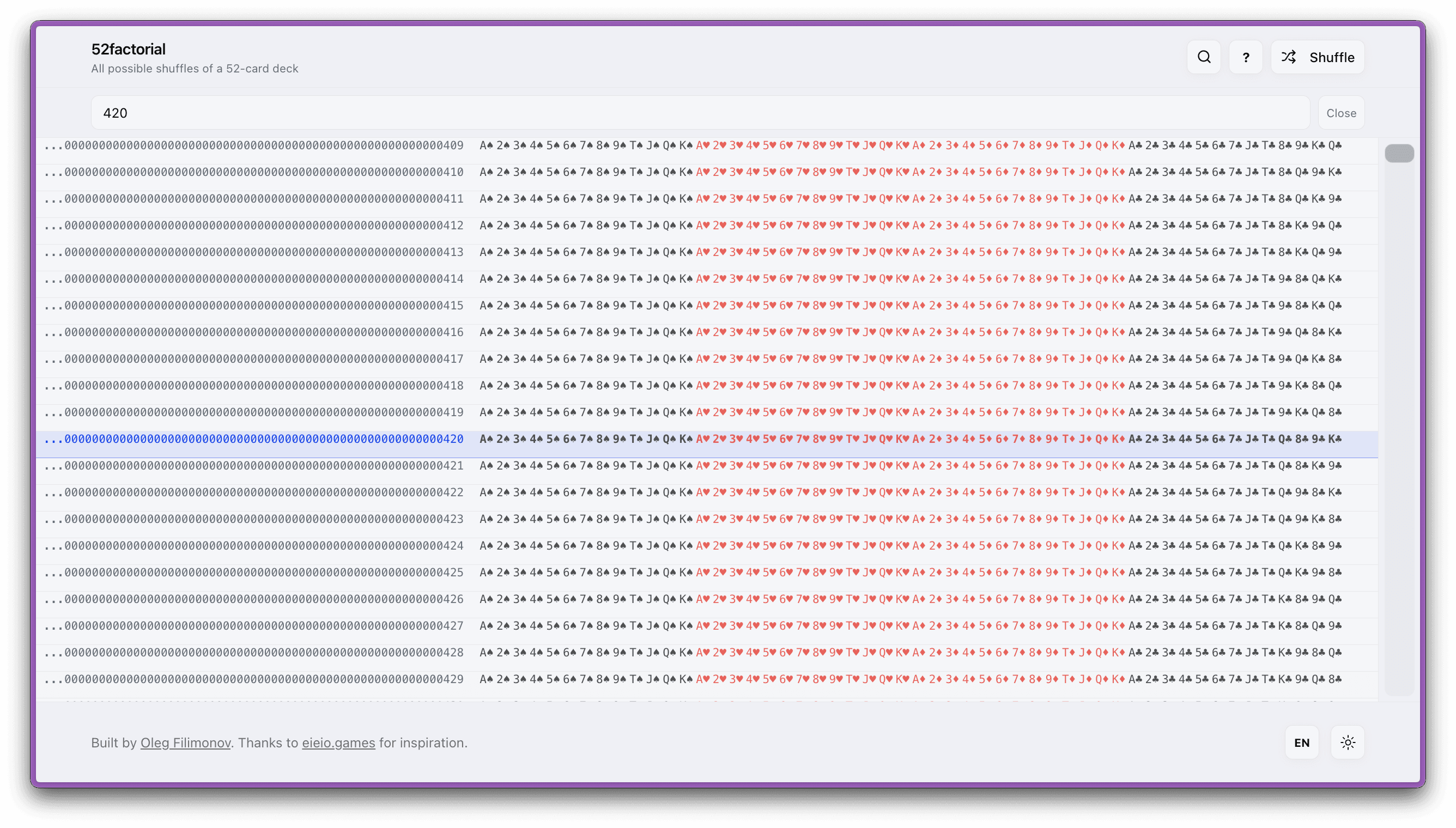 52factorial Screenshot 3